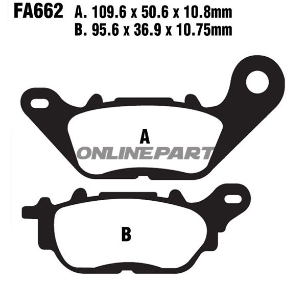 Brake Pads Std Ebc Fa662oder 7870100