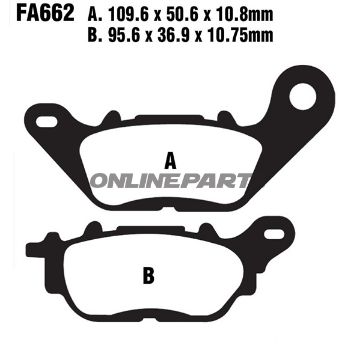 Brake Pad Semi-Sinter V Ebc Fa662v