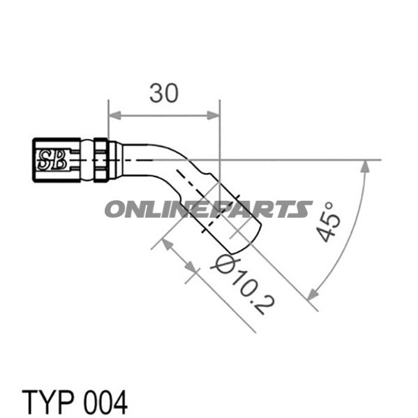 Vario Banjo Fittingtyp004 10 Mm 45Deg Anthrazit