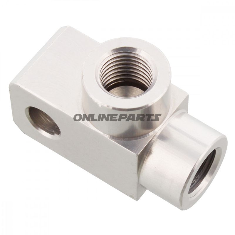 2 Way Distributor Screwed Angledtyp832 3/8 Unf Silver