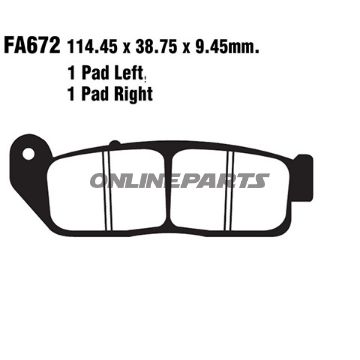 Brake Pads Std Ebc Fa672