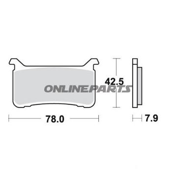 Brake Pads Sintered Front Trwaltn 7320117