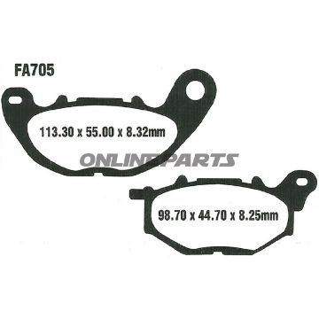 Brake Pads Sint Hh Sco Ebc Sfa705hh