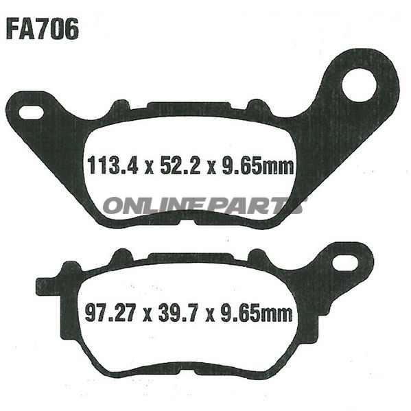 Brake Pads Sint Hh Sco Ebc Sfa706hh
