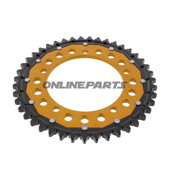 Rear Sprocket Dual 43 Tooth Pitch 530 Goldzf Inner Diameter 120 Bolt Spacing 140