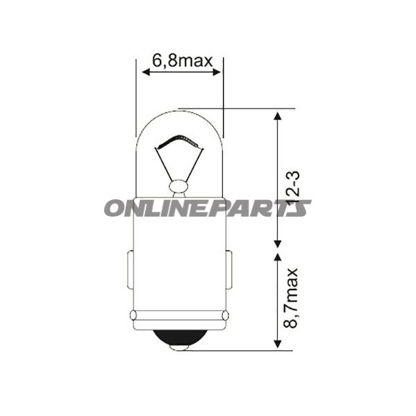 Bulb 6V0.6W Jmpba7s 10 Pcs