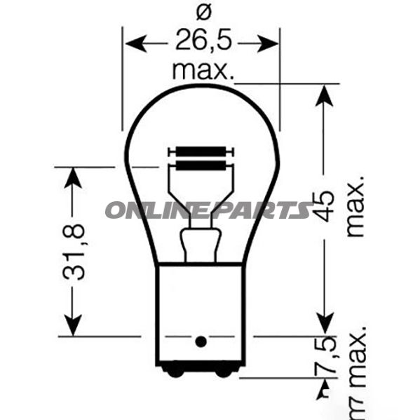 Bulb 6V21/5W Jmpbay15d Cont 1 Pcs