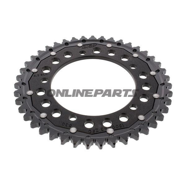 Rear Sprocket Dual 43 Tooth Pitch 530 Blackzf Inner Diameter 120 Bolt Spacing 140