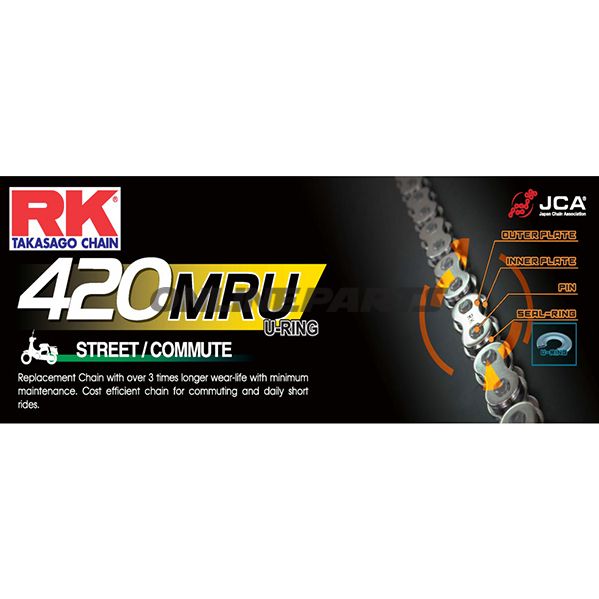 Rk U-Ringkette 420Mru/132Open Chain With Clip Link