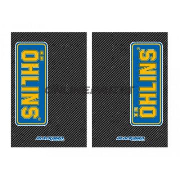 Sticker Kit Fork Black Bird Racing27x17cm Carbon Ohlins