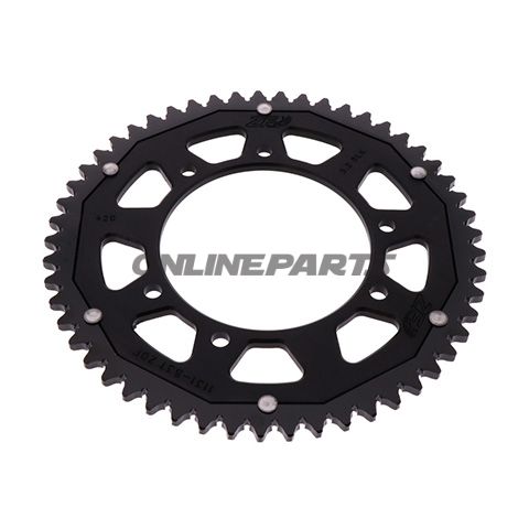 Rear Sprocket Dual 53 Tooth Pitch 420 Blackzf Inner Diameter 105 Bolt Spacing 125