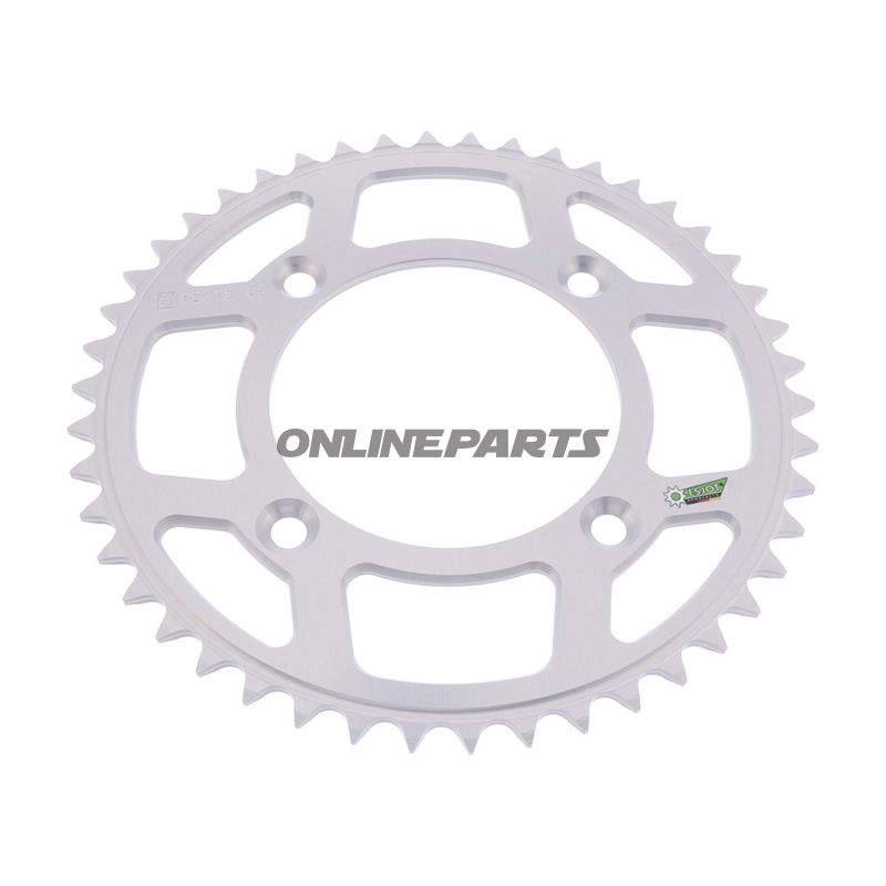 Rear Sprocket Aluminium 46 Tooth Pitch 415 Silveresj Inner Diameter 090 Bolt Spacing 110