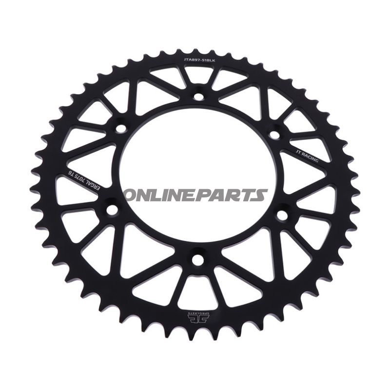 Rear Sprocket Aluminium 51 Tooth Pitch 520 Blackjt Inner Diameter 125 Bolt Spacing 150