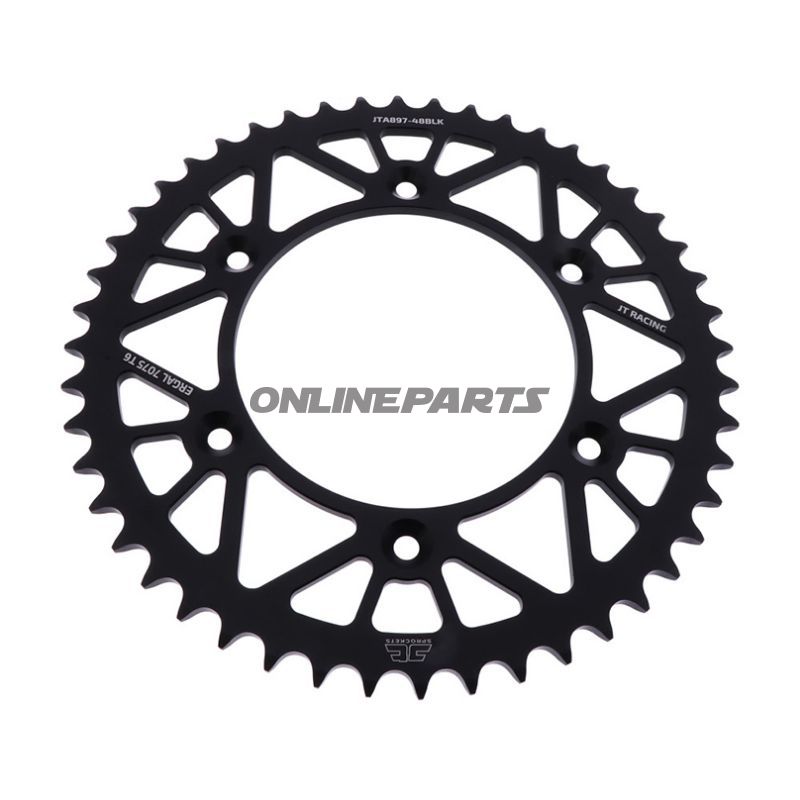 Rear Sprocket Aluminium 48 Tooth Pitch 520 Blackjt Inner Diameter 125 Bolt Spacing 150