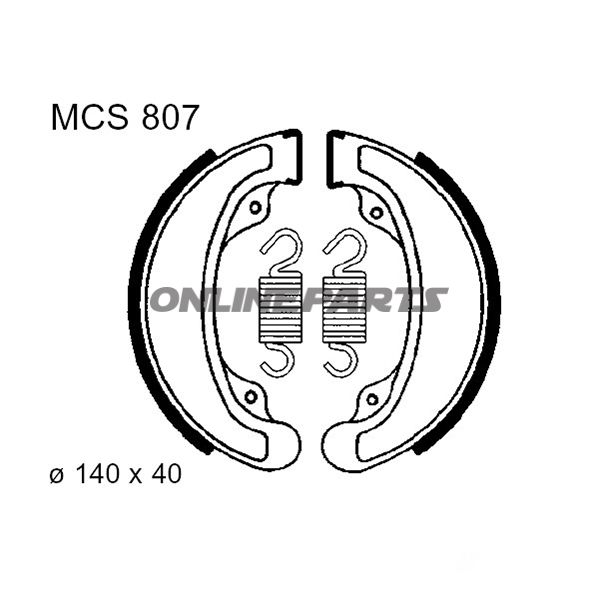 Brake Shoes Inc Springs Trwaltn 7325947