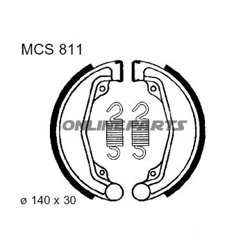 Brake Shoes Inc Springs Trwaltn 7328016