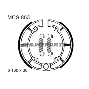 Brake Shoes Rear With Springs Trw Luc