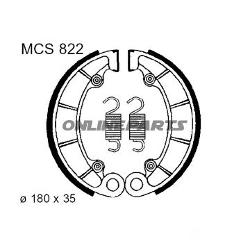 Brake Shoes Rear With Springs Trw Luc