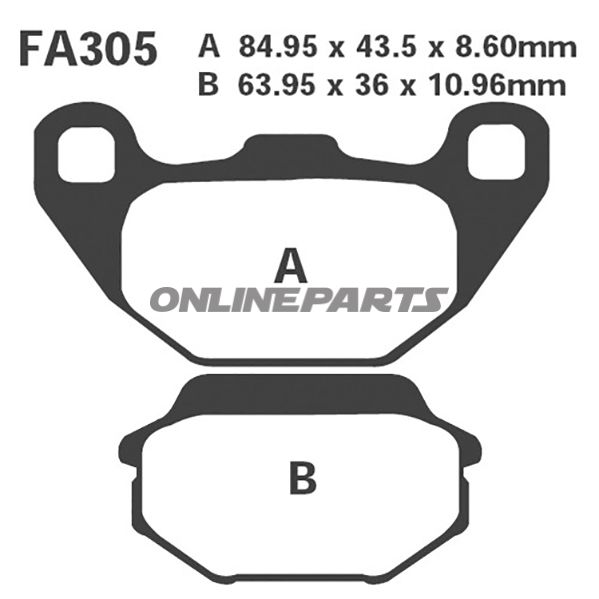 Brake Pads Std Ebc Fa305altn 7874332