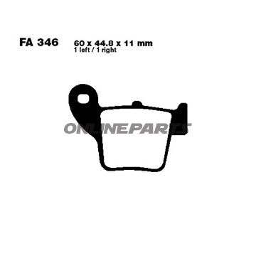 Brake Pads Std Ebc Fa346ttaltn 7875453