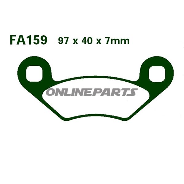 Brake Pads Std Ebc Fa159ttaltn 7872989