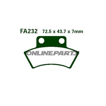 Brake Pads Std Ebc Fa232tt