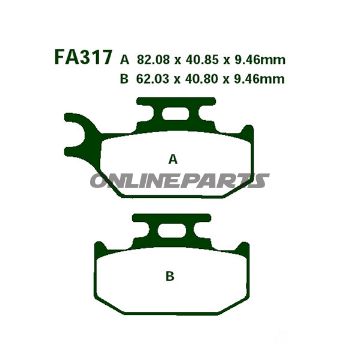 Brake Pads Sintered R Ebc Fa317raltn 7874589