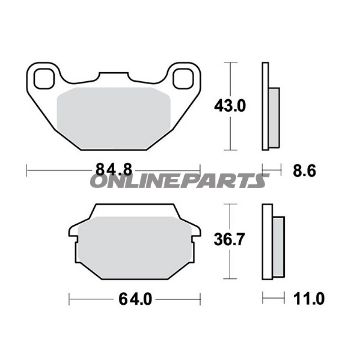 Brake Pads Std Trwaltn 7324080