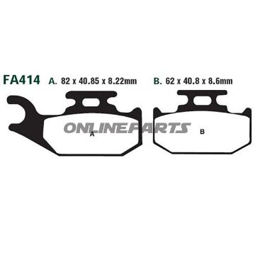 Brake Pads Sintered R Ebc Fa414raltn 7874712
