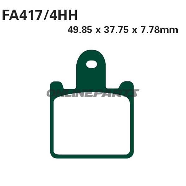 Brake Pads Sintered Hh Ebc Fa417/4Hhaltn 7874720