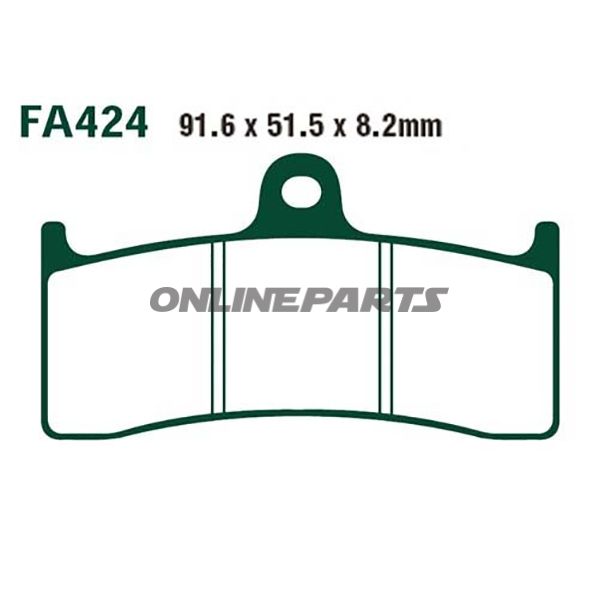 Brake Pads Sintered Hh Ebc Fa424hhaltn 7870850