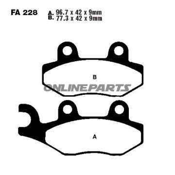 Brake Pads Sintered Hh Ebc Fa228hh