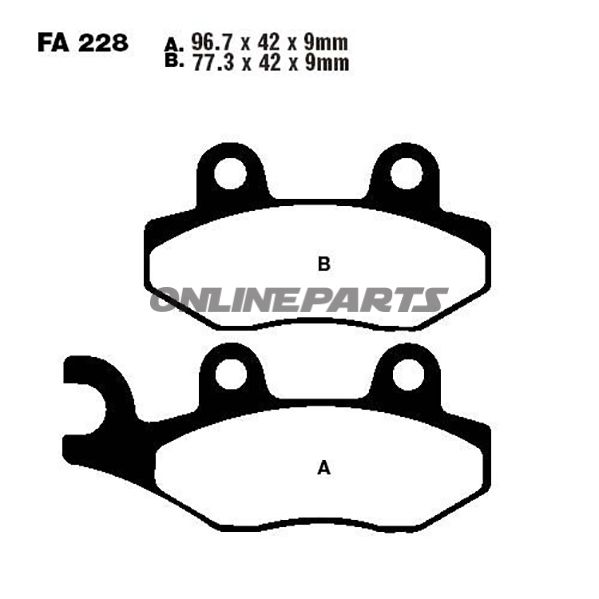 Brake Pads Sintered Hh Ebc Fa228hh