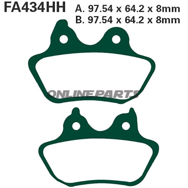 Brake Pads Sintered Hh Ebc Fa434hhaltn 7874175
