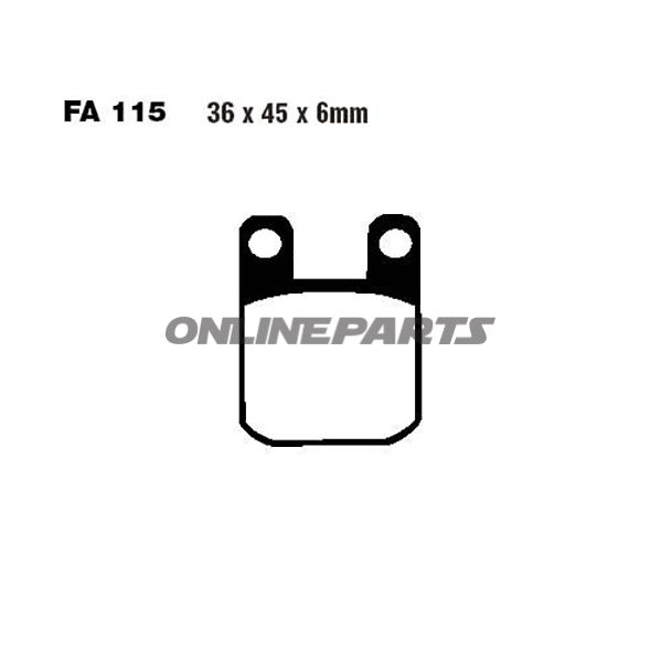 Brake Pads Scooter Ebc Sfa115altn 7874944