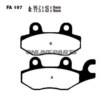 Brake Pads Scooter Ebc Sfa197altn 7872179