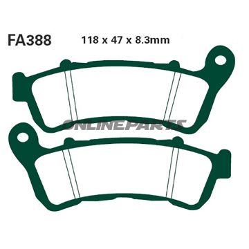 Brake Pads Scooter Ebc Sfa388alternative: 7870245