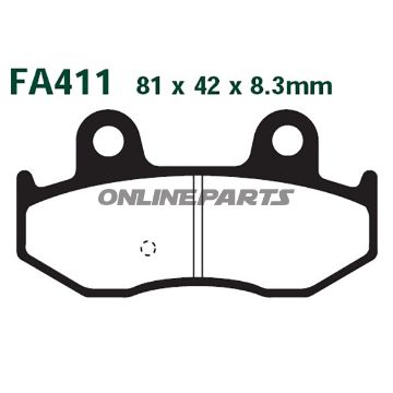 Brake Pads Scooter Ebc Sfa411oder 7870239
