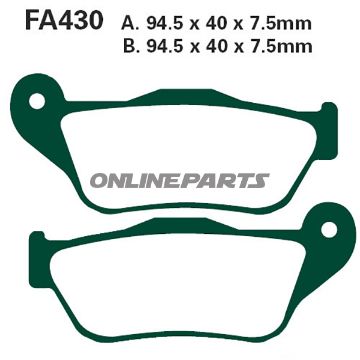 Brake Pads Scooter Ebc Sfa430oder 7870247