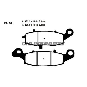 Brake Pads Sintered Epfa Ebc Epfa231hhalternative: 7873680