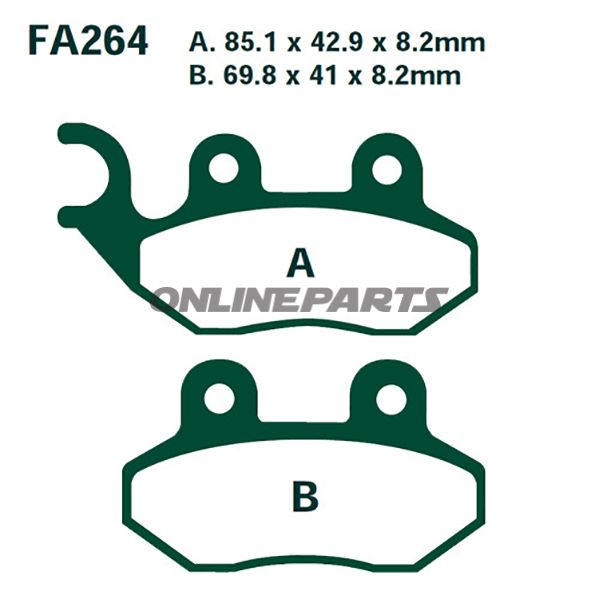 Brake Pads Scooter Ebc Sfa264altn 7872278