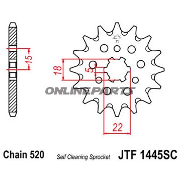 Front Sprocket Racing 12Tooth Pitch 520Large Spline 5 Mm 18/22