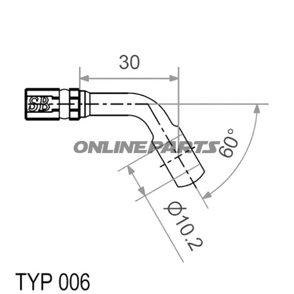 Typ006 10Mm 60Deg Black Banjo Variotyp006 10 Mm 60 Schwarz