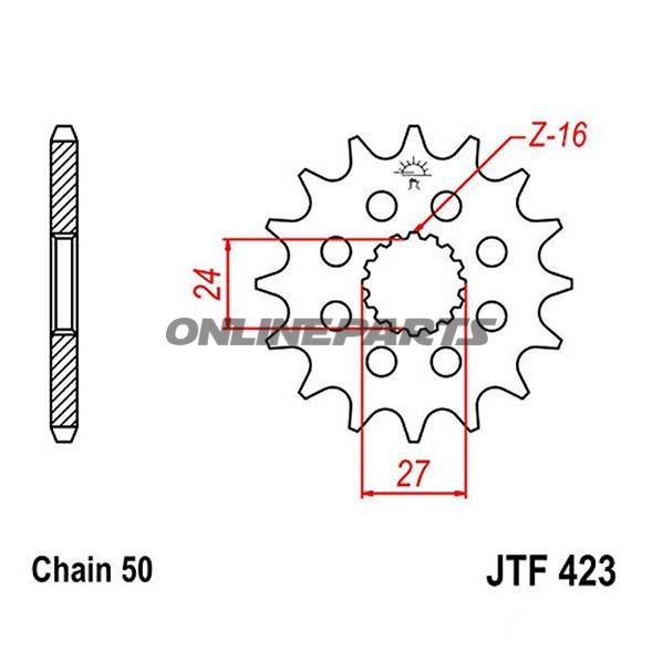 Front Sprocket 17Tooth Pitch 530Narrow Spline 24/27