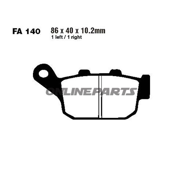 Brake Pads Scooter Ebc Sfa140oder 7870202