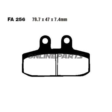 Brake Pads Scooter Sintered Hh Ebc Sfa256hhaltn 7872948