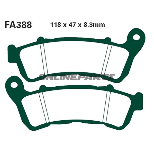 Brake Pads Scooter Sintered Hh Ebc Sfa388hhaltn 7874613