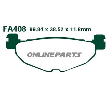 Brake Pads Scooter Sintered Hh Ebc Sfa408hhaltn 7874092