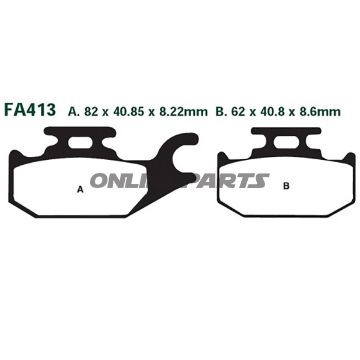 Brake Pads Scooter Sintered Hh Ebc Sfa413hh