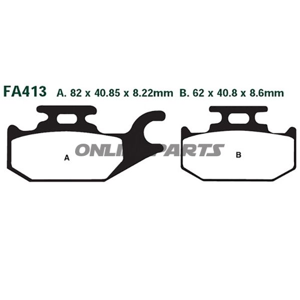 Brake Pads Scooter Sintered Hh Ebc Sfa413hh